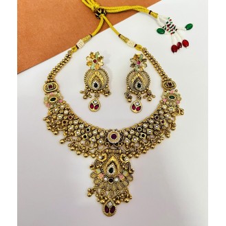 Necklace gold polices 22ct  Earring & Necklace Set