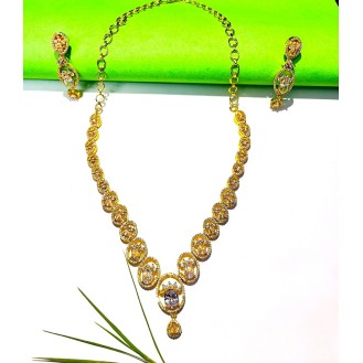 gold-plated Earring & Necklace Set premium quality    