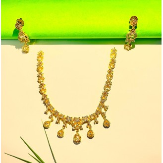 gold-plated Earring & Necklace Set premium quality    