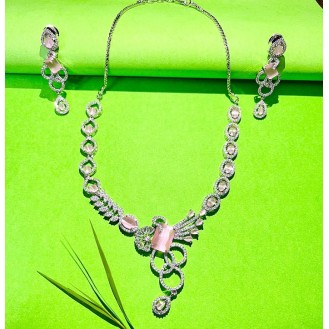 SILVER-plated Earring & Necklace Set premium quality    