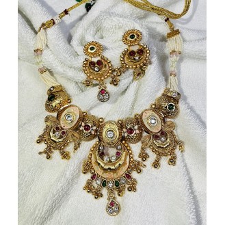 Necklace gold polices 22ct  Earring & Necklace Set