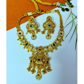 Necklace gold polices 22ct  Earring & Necklace Set