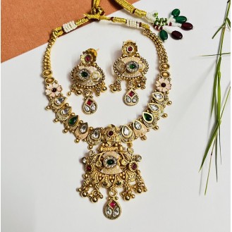 Necklace gold polices 22ct  Earring & Necklace Set