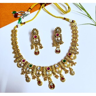 Necklace gold polices 22ct  Earring & Necklace Set