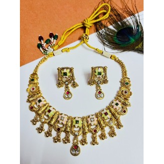 Necklace gold polices 22ct  Earring & Necklace Set