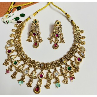 Necklace gold polices 22ct  Earring & Necklace Set