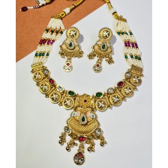 Necklace gold polices 22ct  Earring & Necklace Set