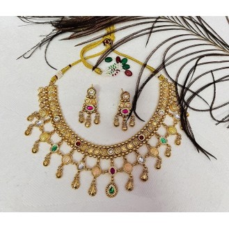 Necklace gold polices 22ct  Earring & Necklace Set