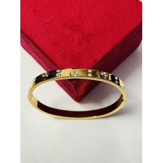 Stainless Steel Gold-plated Kada     free size