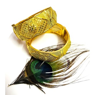  Gold-plated Bangle Set 22ct premium quality sone se kam nahi kho jaye to gam nahi   SIZE 2.4/2.6