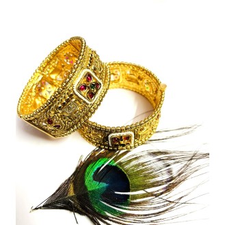  Gold-plated Bangle Set 22ct  premium quality sone se kam nahi kho jaye to gam nahi   SIZE 2.6